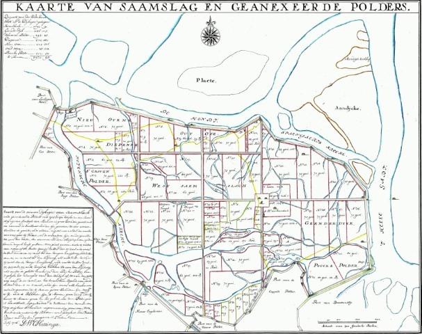 Afb. 4 De drooggelegde Zaamslagpolder 1648/1650