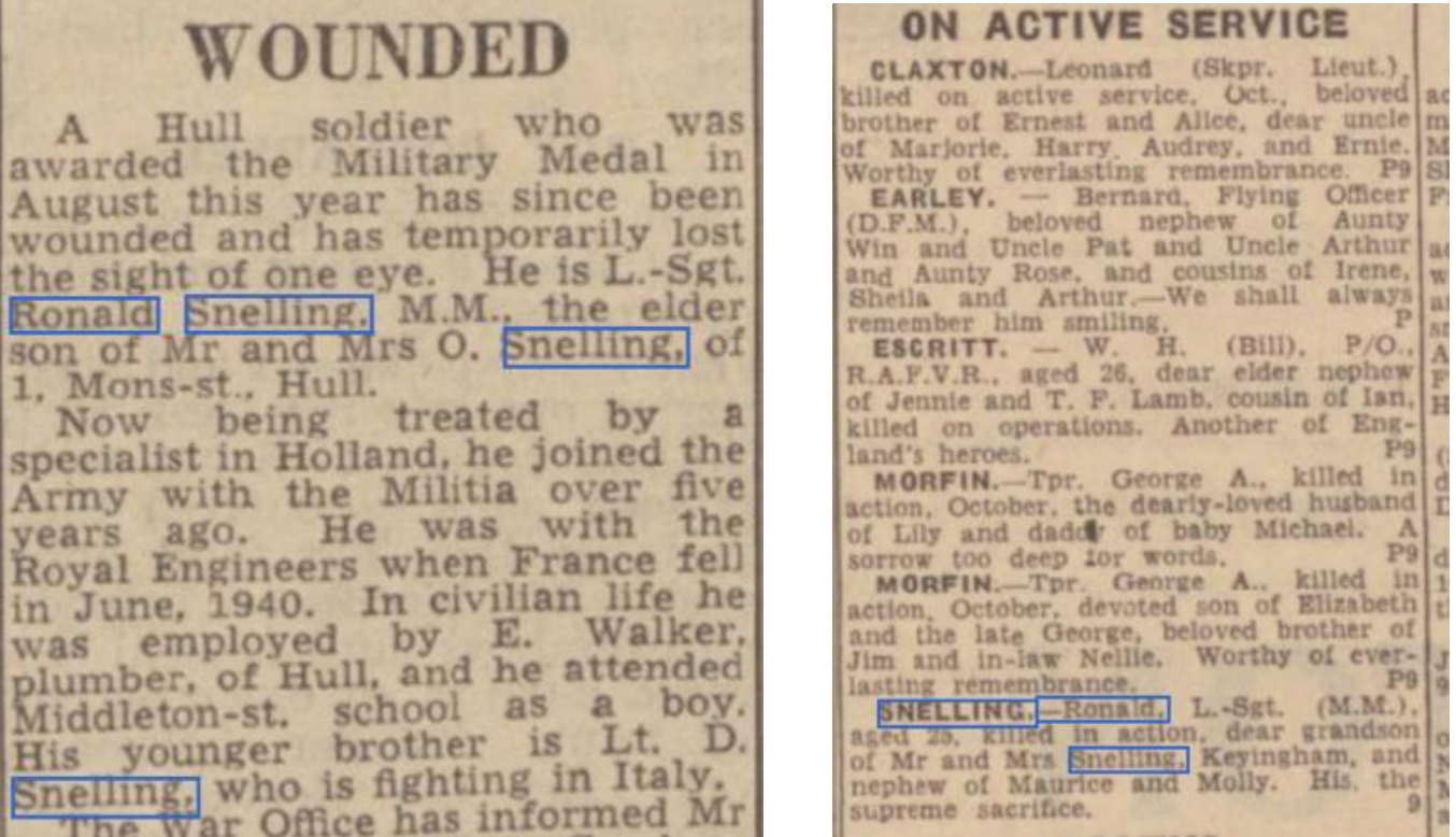 Foto uit het verhaal: Ronald Snelling, een Britse Lance-sergeant op Zaamslag